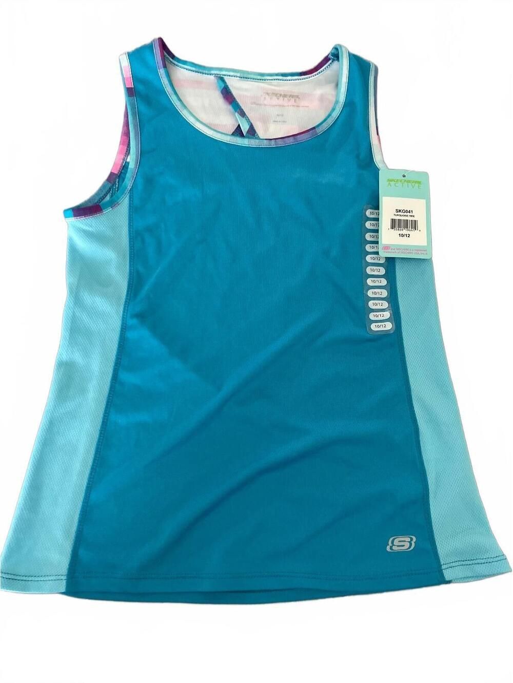NWT Skechers Girls Activewear Layered Muscle Tank Top 10/12